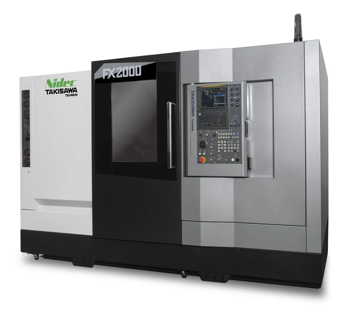 TAKISAWA FX-2000 çift iş milli, çift taretli CNC torna